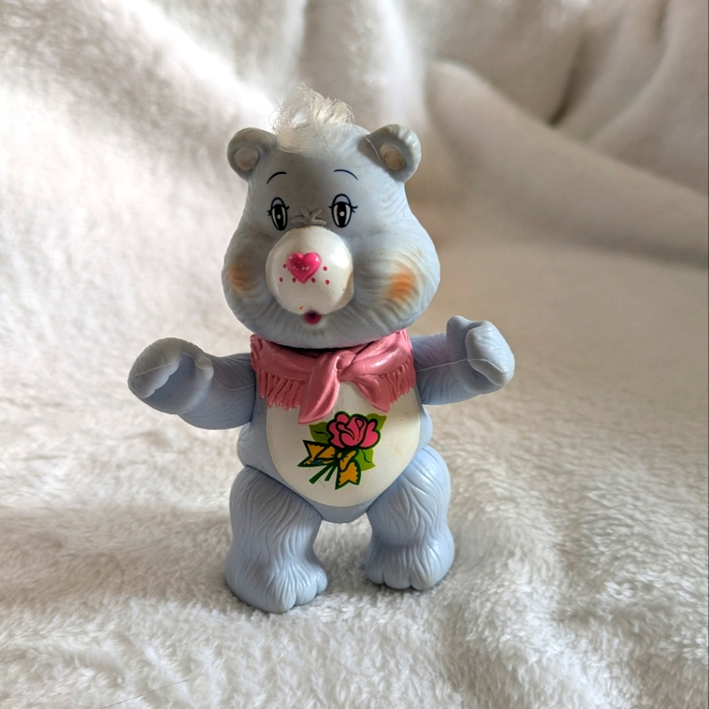 Vintage Care Bear Pink Flower 1984 Copyright